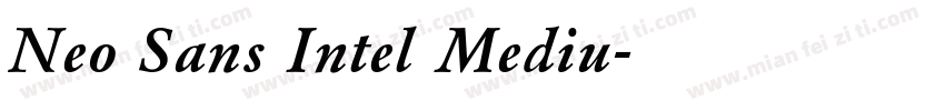 Neo Sans Intel Mediu字体转换